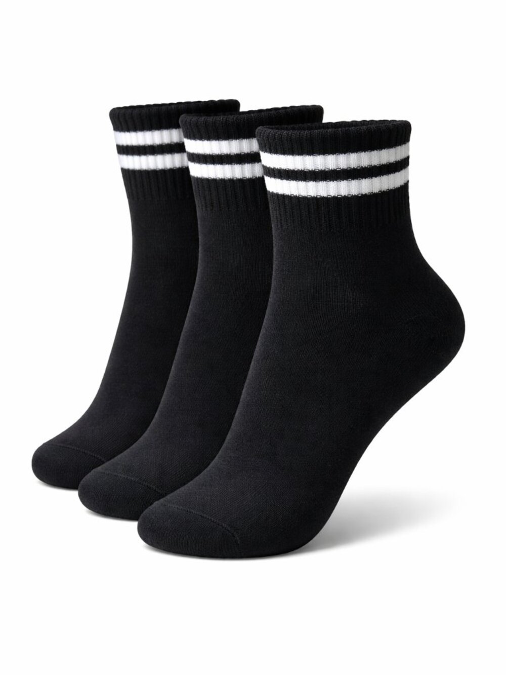 Y2K Stripe Crew Socks 3 Pack -One Size